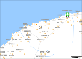 map of Changjŏn-ni