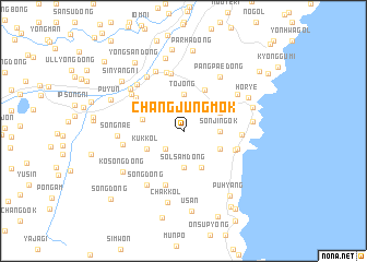 map of Changjŭngmok