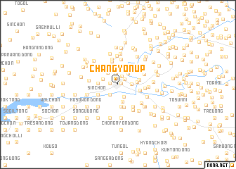 map of Changyŏn-ŭp