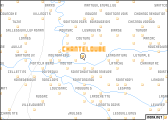 map of Chanteloube