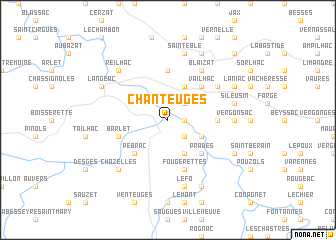 map of Chanteuges