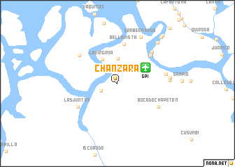 map of Chanzará