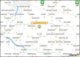 map of Chaponnay