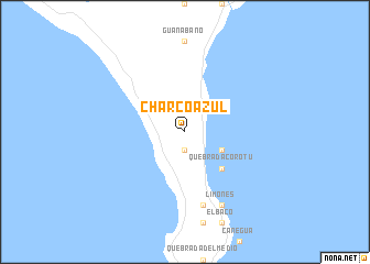 map of Charco Azul