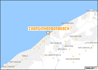 map of Chargin Harbor Beach