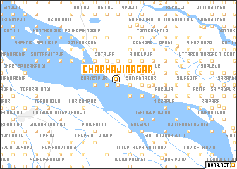 map of Char Hājinagar