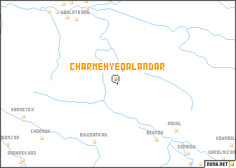 map of Charmeh-ye Qalandar