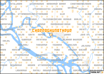 map of Char Raghunāthpur