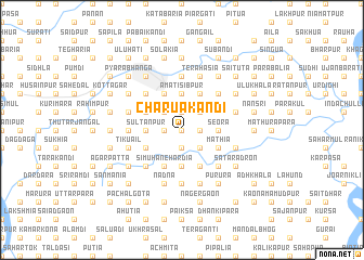 map of Chārua Kāndi