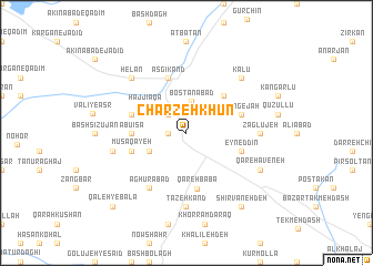 map of Charzeh Khūn