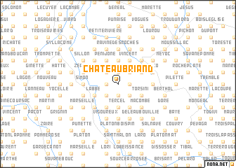 map of Chateaubriand