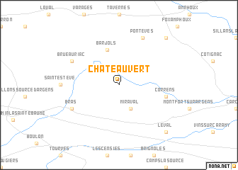 map of Châteauvert