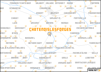 map of Châtenois-les-Forges