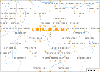 map of Châtillon-Coligny