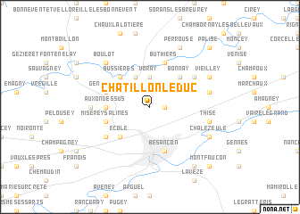map of Châtillon-le-Duc