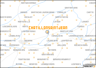 map of Châtillon-Saint-Jean