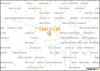map of Châtillon