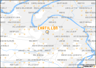 map of Châtillon