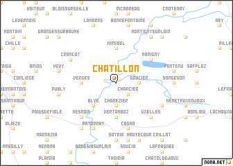 map of Châtillon