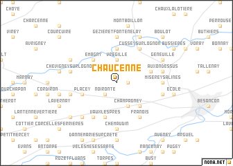 map of Chaucenne