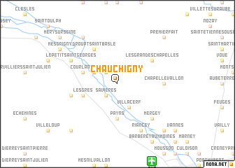 map of Chauchigny