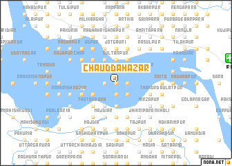 map of Chaudda Hāzār