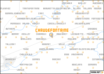 map of Chaudefontaine