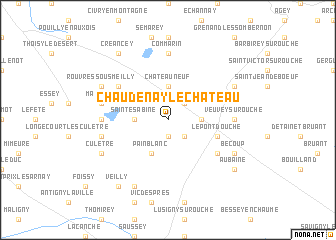 map of Chaudenay-le-Château