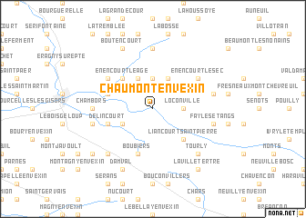 map of Chaumont-en-Vexin