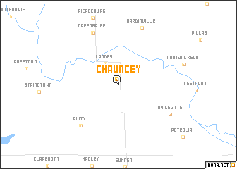 map of Chauncey
