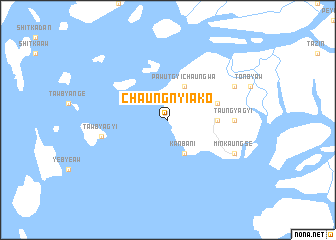 map of Chaungnyi-ako