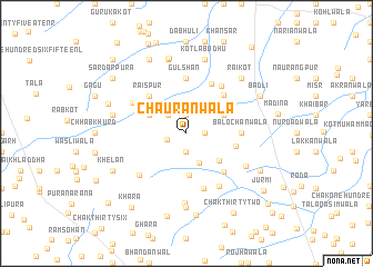 map of Chaurānwāla