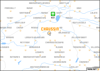 map of Chaussin