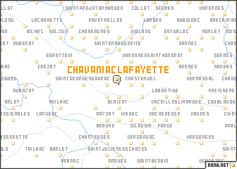 map of Chavaniac-Lafayette