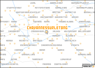 map of Chavannes-sur-lʼÉtang