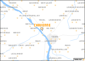 map of Chavenne