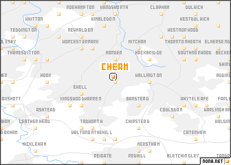 map of Cheam