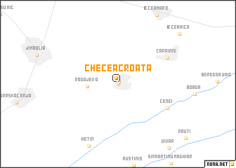 map of Checea Croată