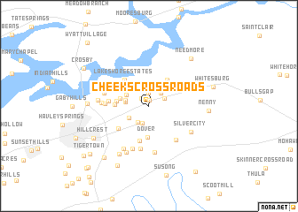map of Cheeks Crossroads