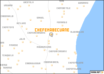 map of Chefe Mabecuane
