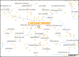 map of Cheghā Chaman