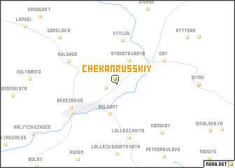 map of Chekan Russkiy