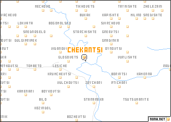 map of Chekantsi