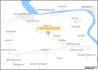 map of Chekashëvo