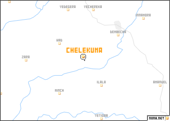 map of Chʼelekʼuma