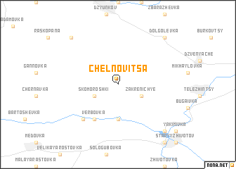 map of Chelnovitsa