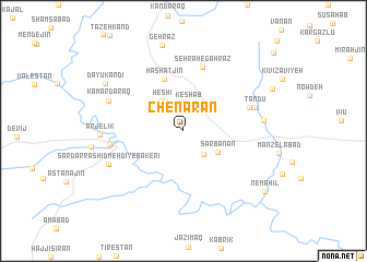 map of Chenārān