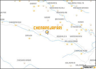 map of Chenār-e Ja‘farī