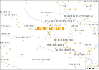 map of Chenār-e Kālīāb