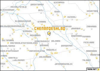 map of Chenār Qeshlāq